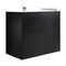 55 Inch L Shaped Reception Desk with Drawer and Storage Cabinet